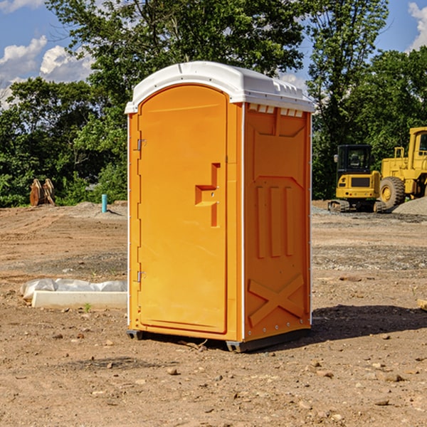 how often are the porta potties cleaned and serviced during a rental period in Roseland VA